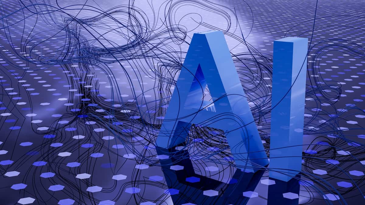 Abstract 3D visualization of artificial intelligence